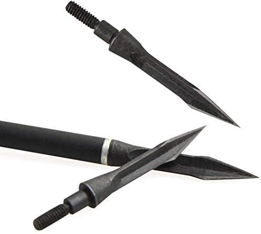 AMEYXGS 12Pcs Archery Broadheads 112Grain Steel Arrowheads Point for Compound Bow Recurve Bow Hunting Arrow