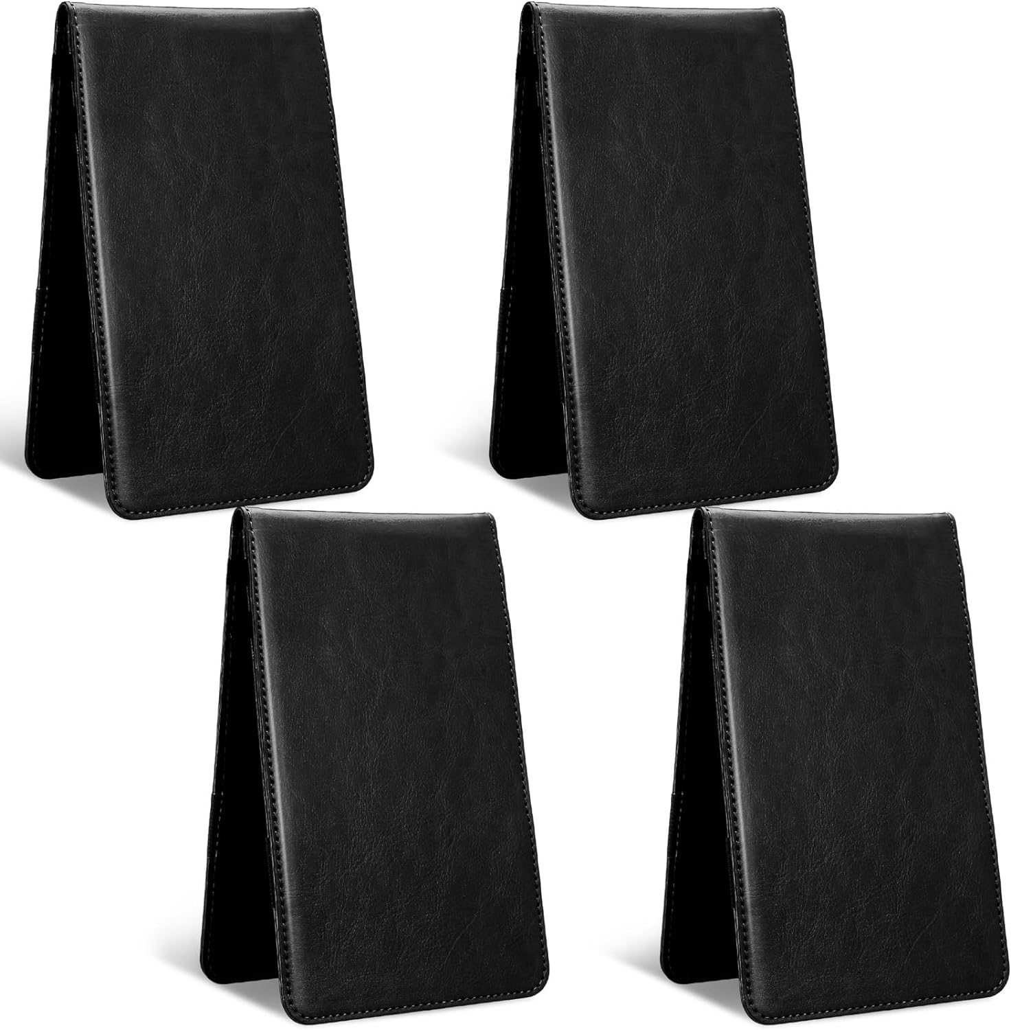 4 Pcs Golf Scorecard Holder PU Leather Golf Yardage Book Cover Golf Scorecard Book Golf Score Holder Protector Gift Accessories, 4.3 x 7 Inches