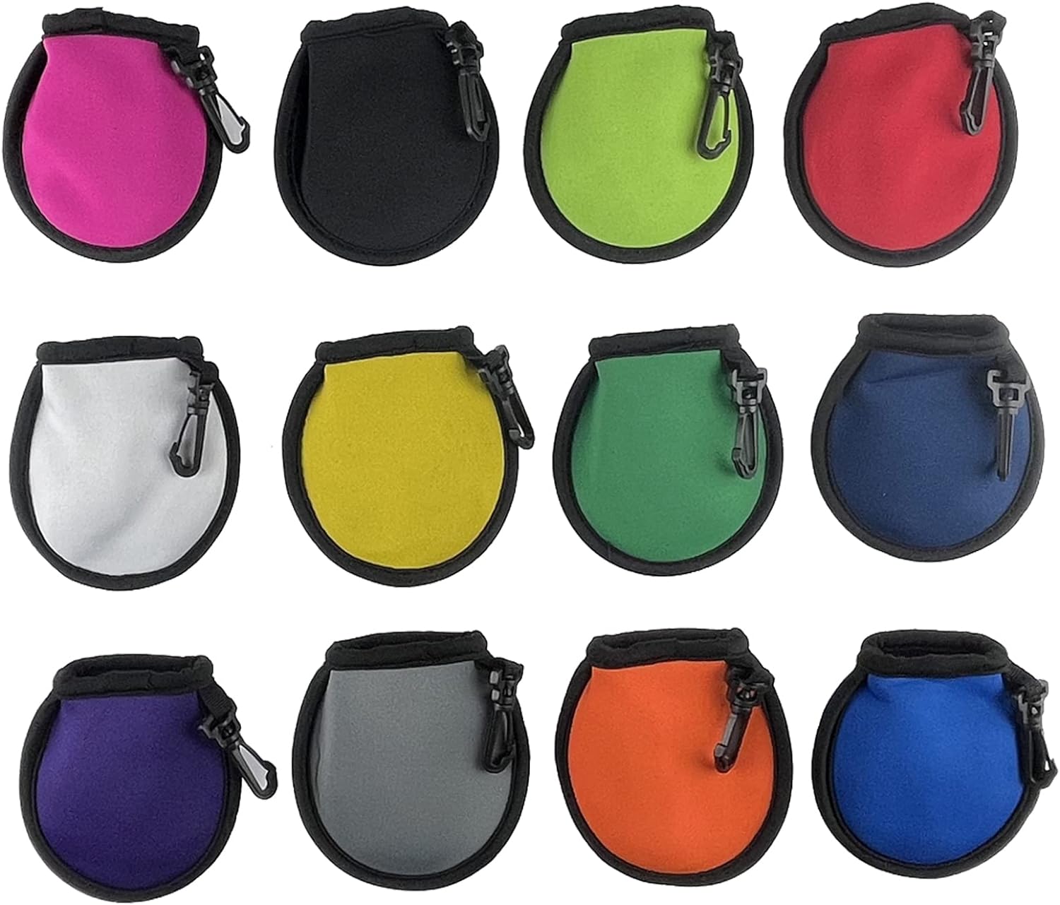 12 Pieces Portable Pocket Golf Ball Cleaner Pouch Golf Ball Washer