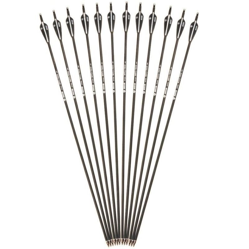 12 Pcs 28" Carbon Arrows Spine 500 OD 7.8Mm Hunting Archery for Recurve/Compound Bow