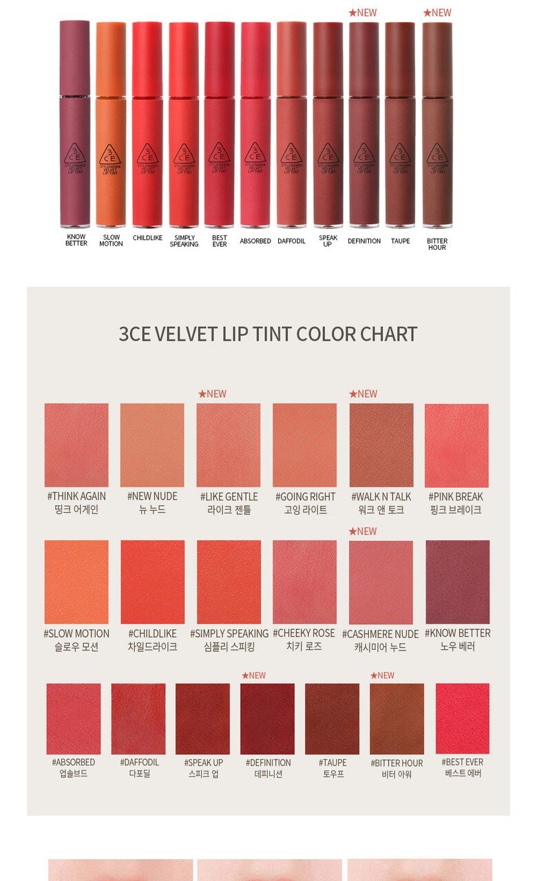 3CE Velvet Lip Tint 4g