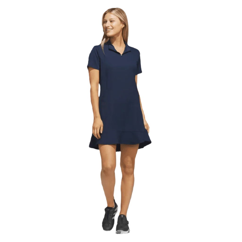 Adidas Ladies Frill Dress - Blue