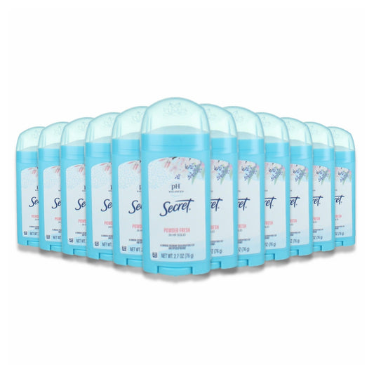 Secret - Antiperspirant & Deodorant Solid Stick, Powder Fresh - 2.7 oz - 12 Pack