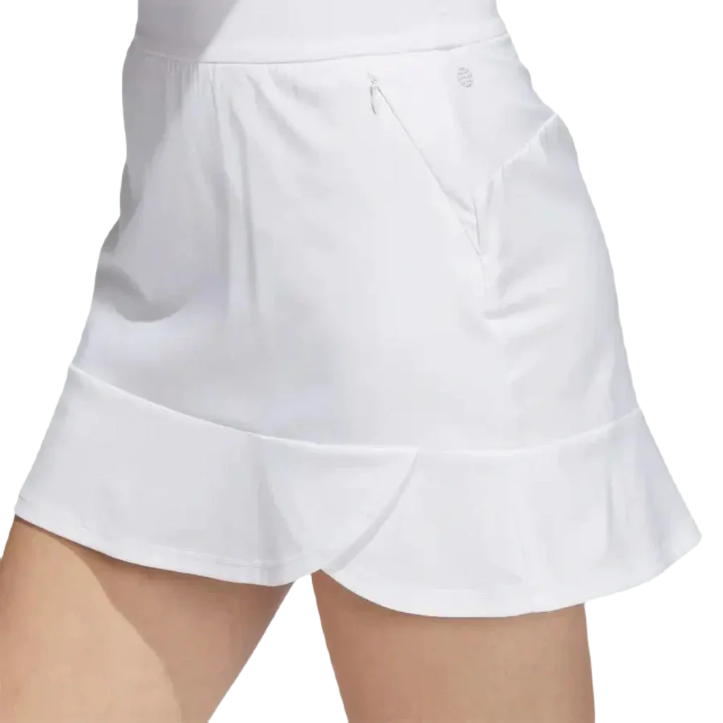 Adidas Ladies Frill Golf Skort - White